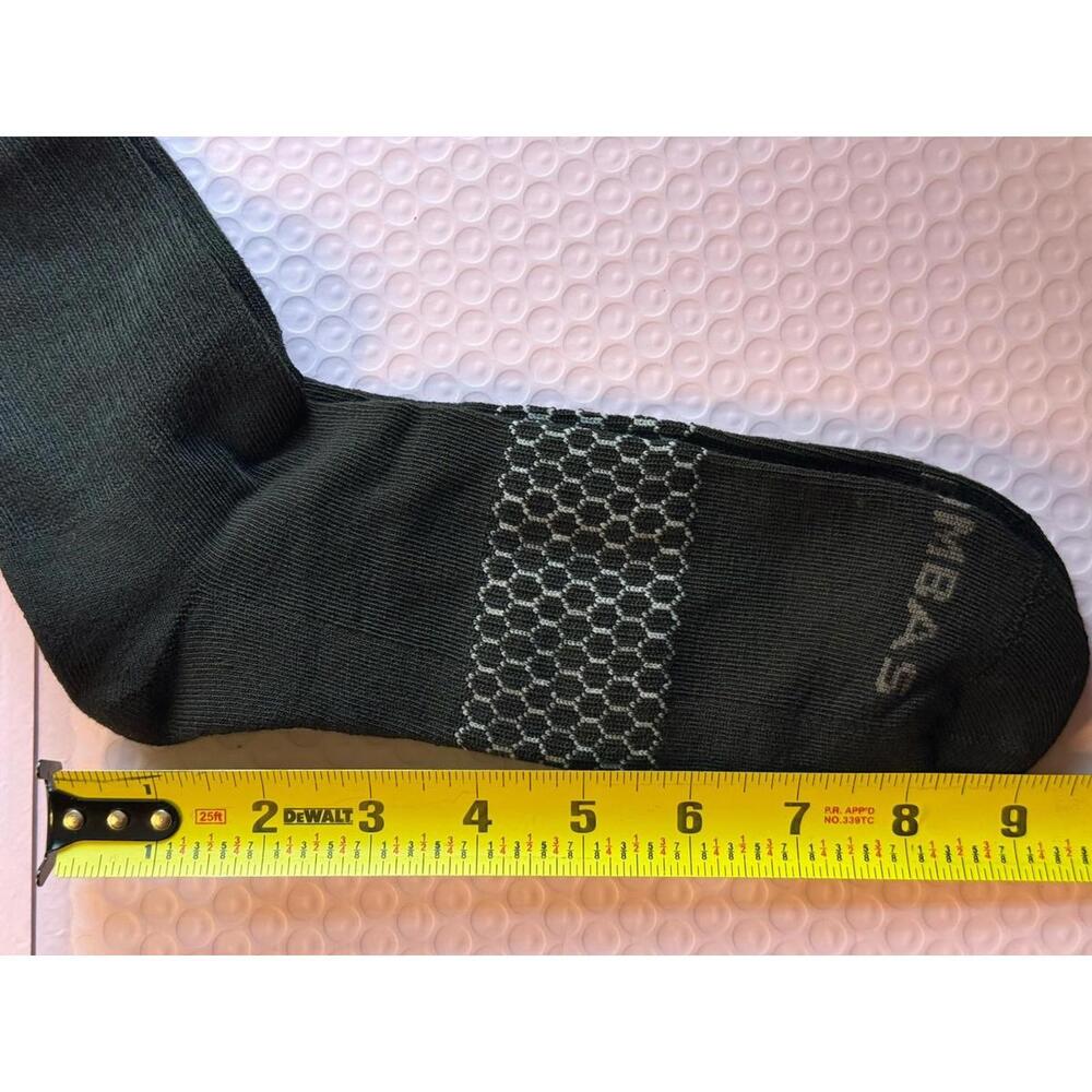 Bombas Black Crew Calf Socks Adult XL with Honeycomb Arch Support Lot 4 PairsNWT - Picture 8 of 10